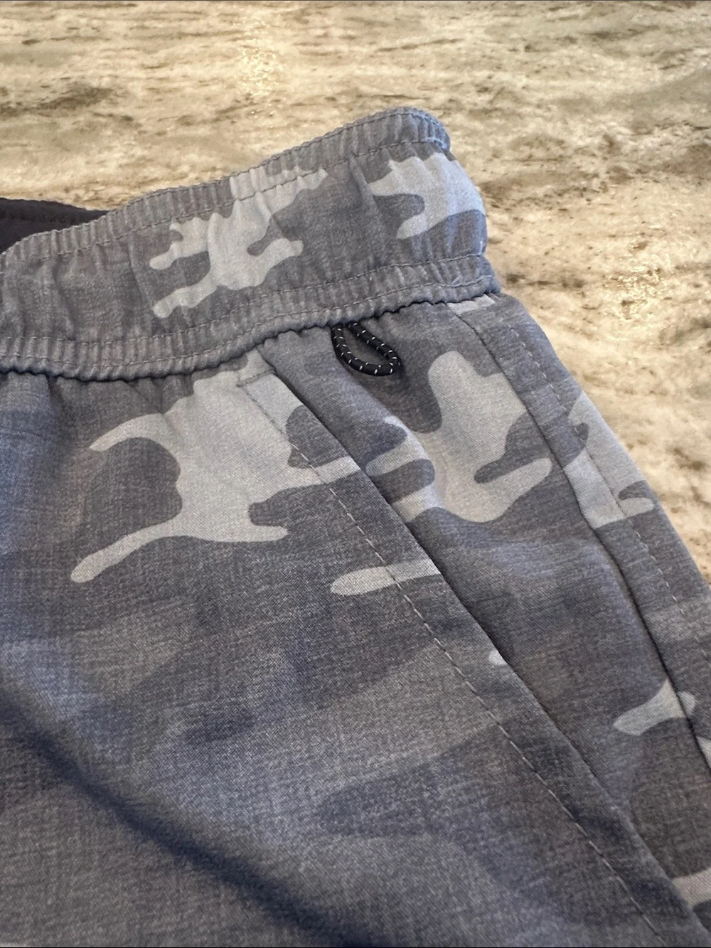 Gray Camo Swim/Active Shorts
